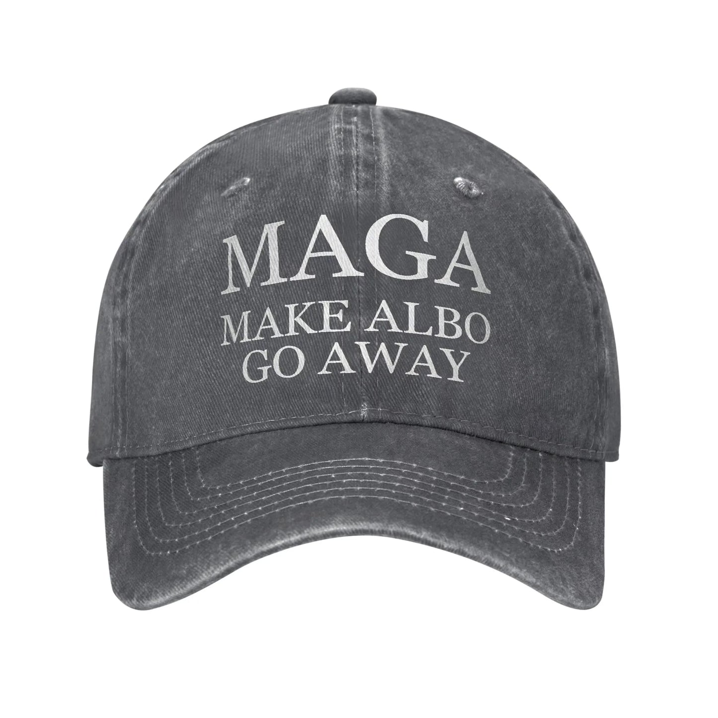 Vintage MAGA Make Albo Go Away Baseball Cap Unisex Distressed Denim Sun Cap Australia Saying Outdoor All Seasons Adjustable Hats