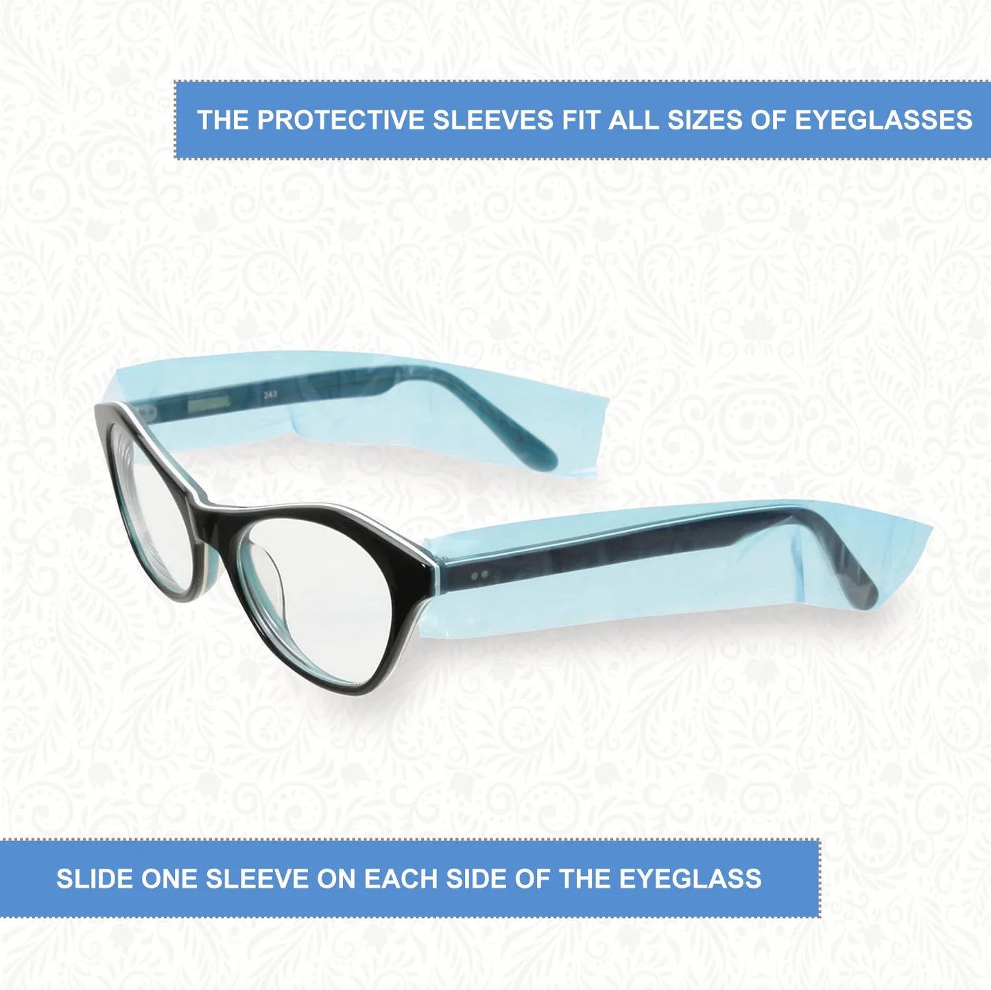 200ps/Box Disposable Glasses Leg Sleeves Cover Hairdressing DIY Barber Hair Coloring Styling Tool Eyeglasses Protector Accessory