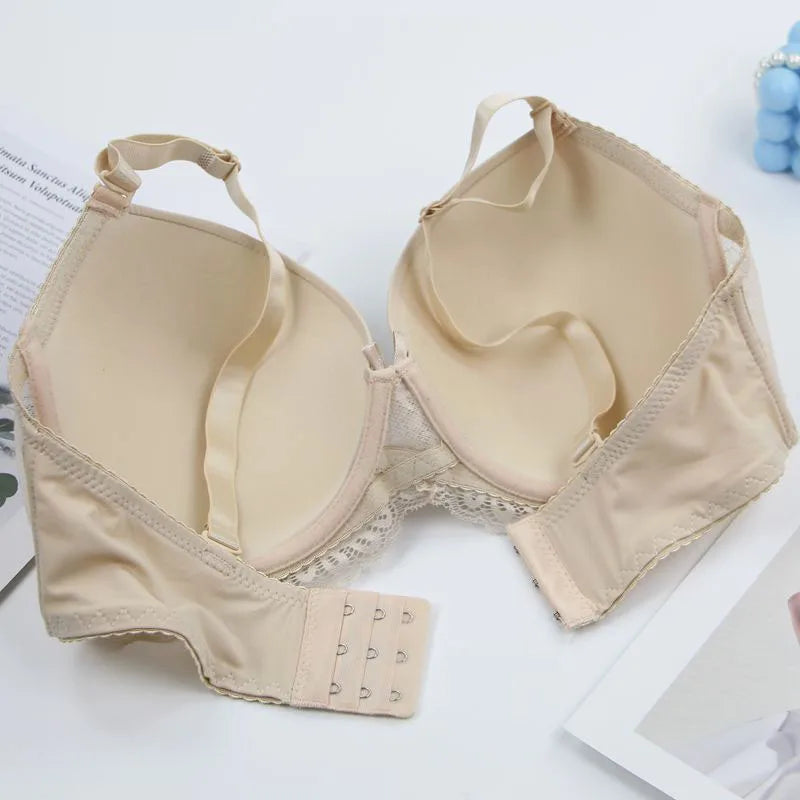 2024 New Sexy Lace Bow Bras For Women Push Up 34/75 36/80 38/85 40/90 42/95 44/100 BCDE Cup Undrwear Plus Size Linger