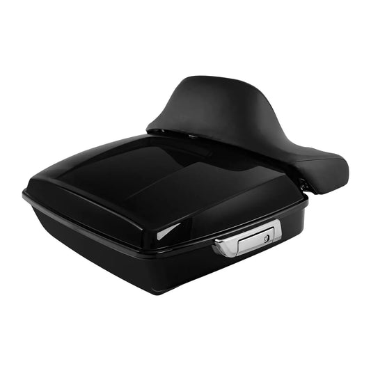 Motorcycle Chopped Trunk + Backrest Pad For Harley Touring  Electra Road King Road Glide Street Glide 2014-2025