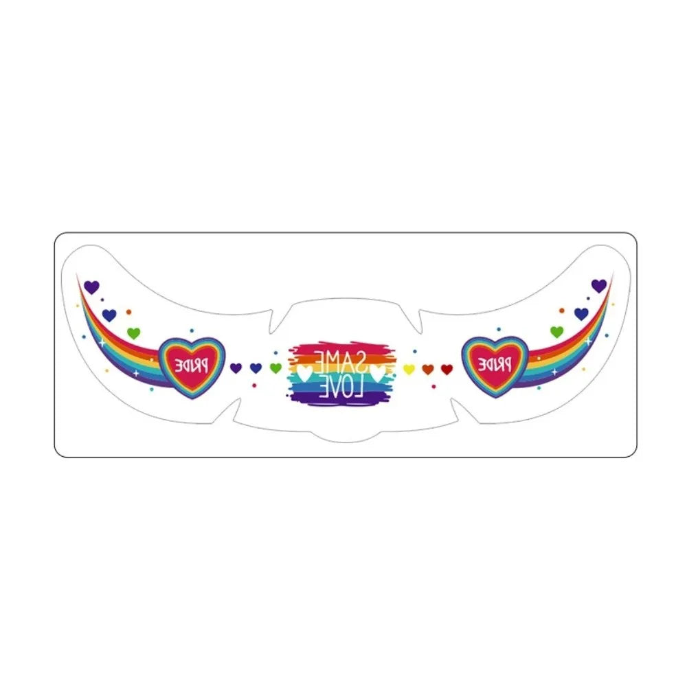 Waterproof Rainbow Freckles Face Tattoo Facial Art Disposable Face Temporary Tattoos Long Lasting Makeup Stickers Pride Month