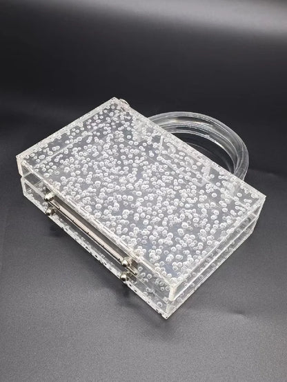 Acrylic Bubble Transparent Bag New Trendy Evening Clutch Handbag Designer Luxury Brand Bags Square Women's Shoulder Tote Wallet
