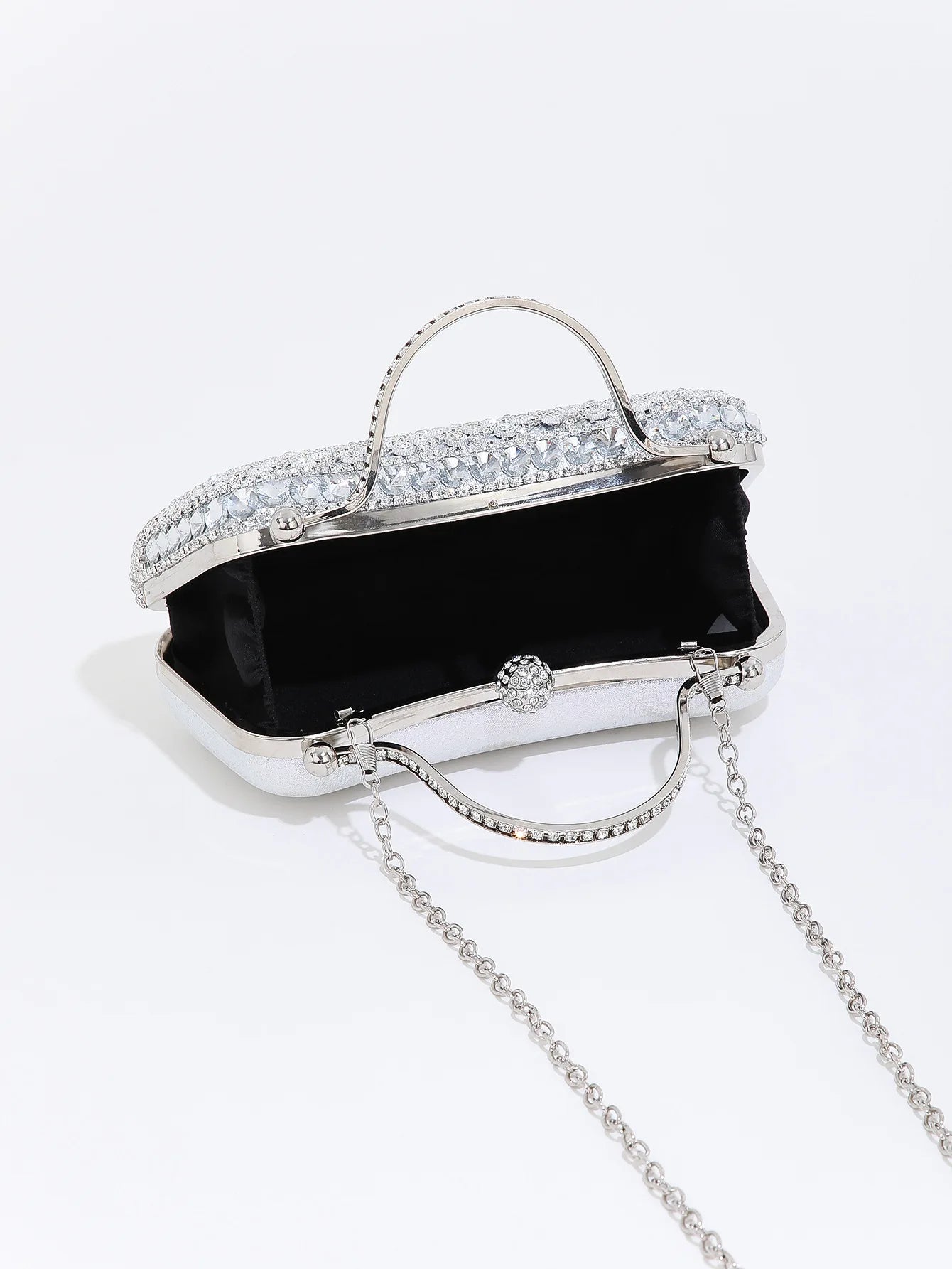 Gorgeous and Shiny Diamonds Rhinestones Tassels Handle Evening Bags for Party and Wedding Clutch Purse Designer Bags Handbags
