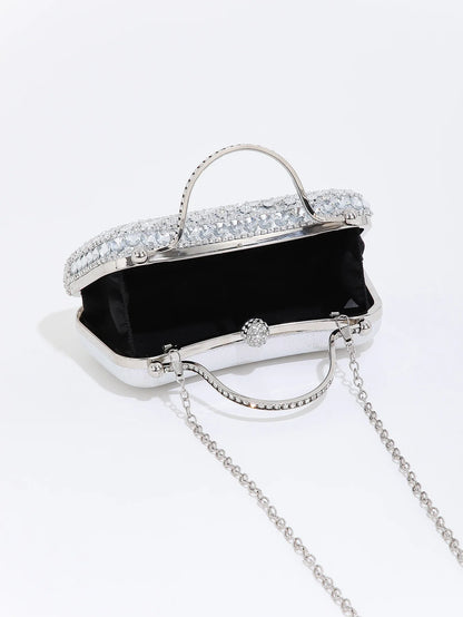 Gorgeous and Shiny Diamonds Rhinestones Tassels Handle Evening Bags for Party and Wedding Clutch Purse Designer Bags Handbags