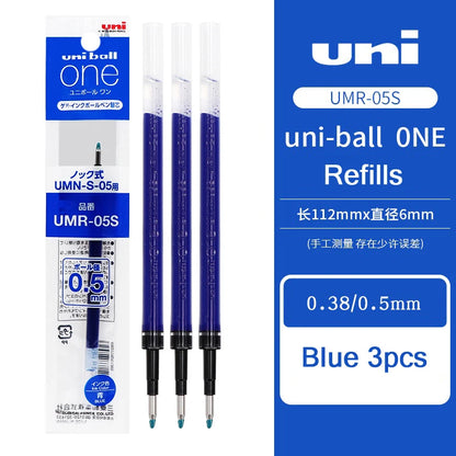 uni-ball one Mitsubishi Limted Gel Pen,Black/Red/Blue/Navy Blue Core Black Technology Signing Canetas for homework,test,meeting