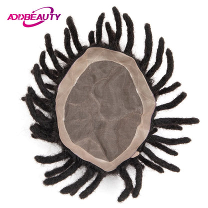 Dreadlocks Man Hair Prosthesis Mono NPU Men Toupee Human Hair Wigs Indian Human Hair System Unit Natural Color 7inche Dreadlocks