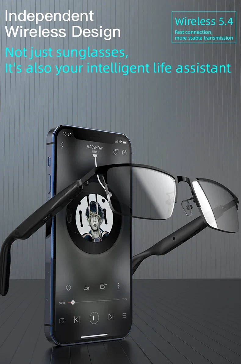 SG-17 Pro 2025 New Bluetooth Smart Glasses Anti-Blue Light Sunglass Music Player Voice Assistant Outdoor Sports Smart Sunglasses