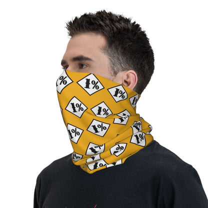 Custom 1 Percenter Essential Sons Bandana Neck Gaiter for Ski Camping Men Women Wrap Scarf TV Show Anarchy Headband Warmer