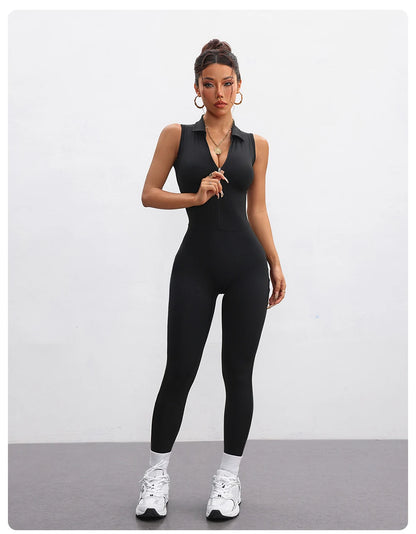 Back-Hollowed-Out Mesh One-Piece Yoga Dress Feminine Hip-Lifting Exercise One-Piece Long Pants Fitness Fashion clothing