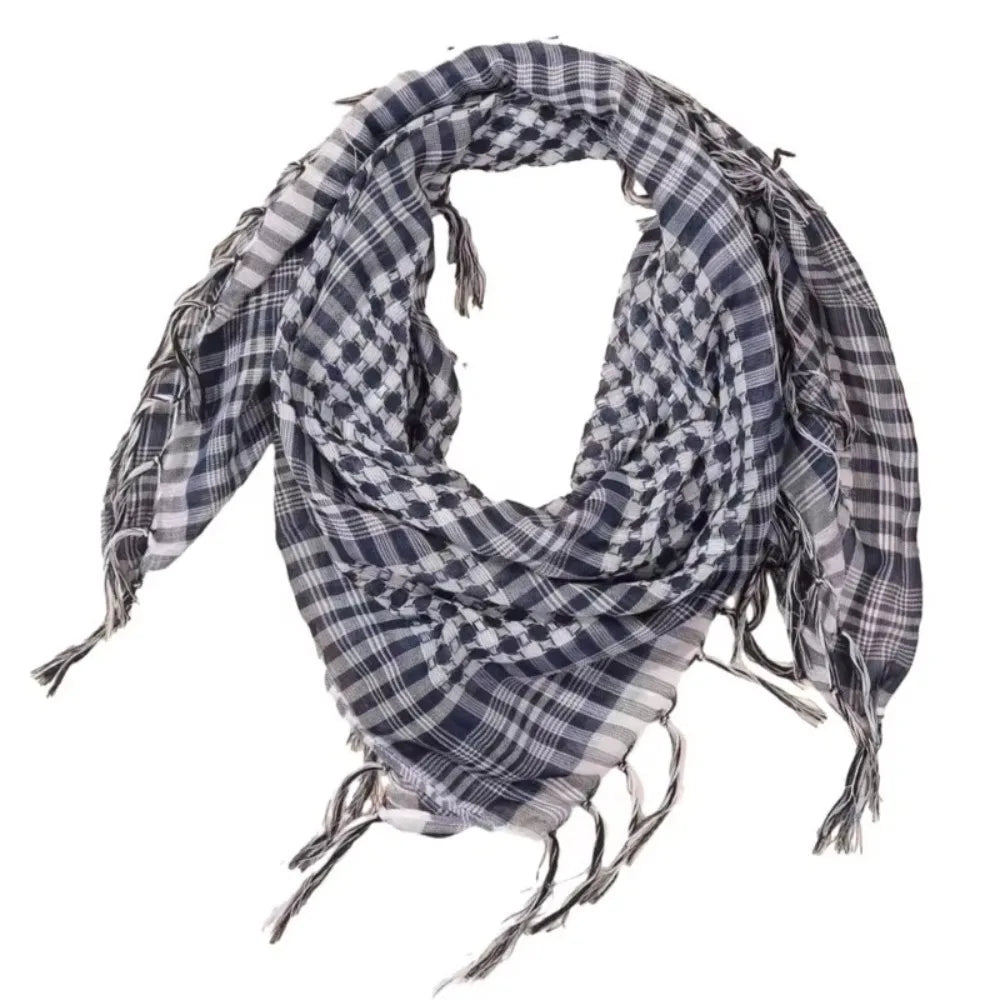 Large Arab Shemagh Headscarf with Tassel Costume Head Neck Scarf Bandana Keffiyeh for Men Women