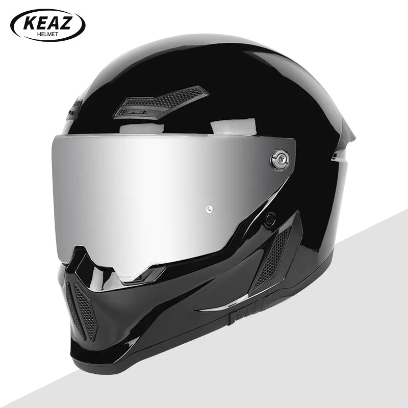Motorcycle Helmet All-Season Universal Retro Men's Bike Racing Street Bike Riding Running Motorcycle Riding Safety Helmets