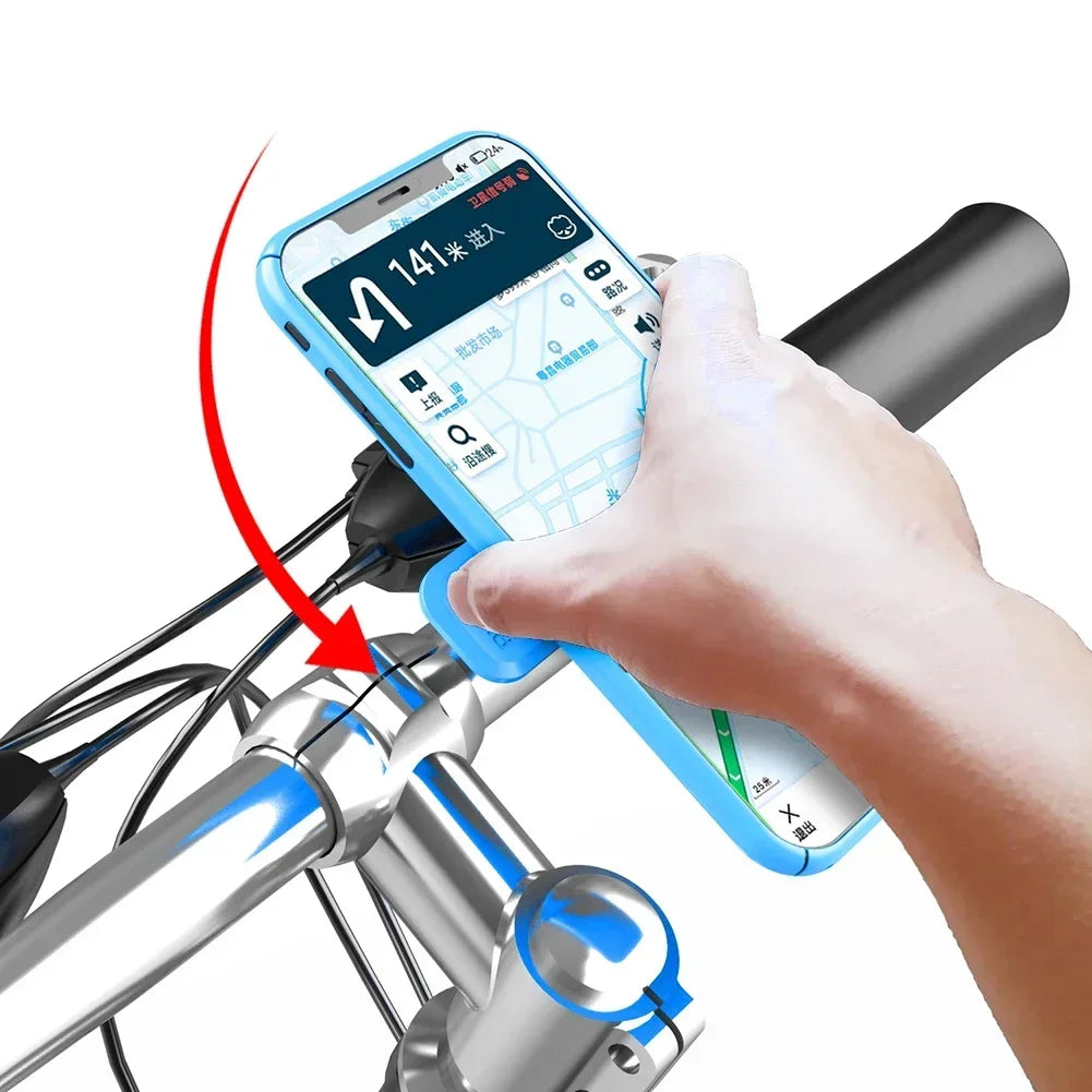 Standes Motorcycle Bike Phone Holder 360° Rotatable Detachable Mount for Delivery Navigation Self Lock Anti-shake Phone Holder