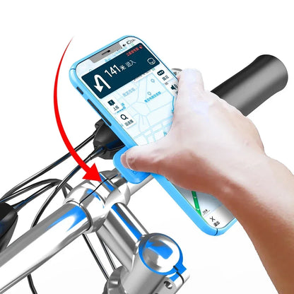 Standes Motorcycle Bike Phone Holder 360° Rotatable Detachable Mount for Delivery Navigation Self Lock Anti-shake Phone Holder