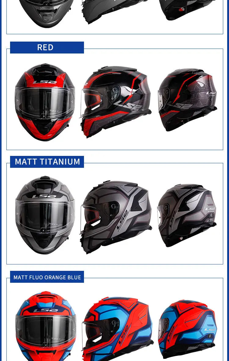 Capacete LS2 STORM Motorcycle Helmet ls2 ff800 full face helmets casque moto casco ECE Certification