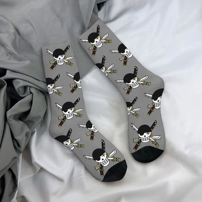 Fashion Men's Socks Harajuku Tony Tony Choppers Sock Luffys Zoros Trafalgar Law Anime Women's Socks Spring Summer Autumn Winter