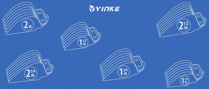 YINKE Clipper Guards for Wahl Hair Clippers Trimmers with Metal Clip Premium 6 Size Cutting Lengths Limit Guide Comb Attachments