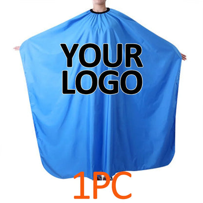Professional Hairdressing Salon Nylon Cape with Closure Snap Barber Styling Cape Black Hair Cutting Accessories Customed Label