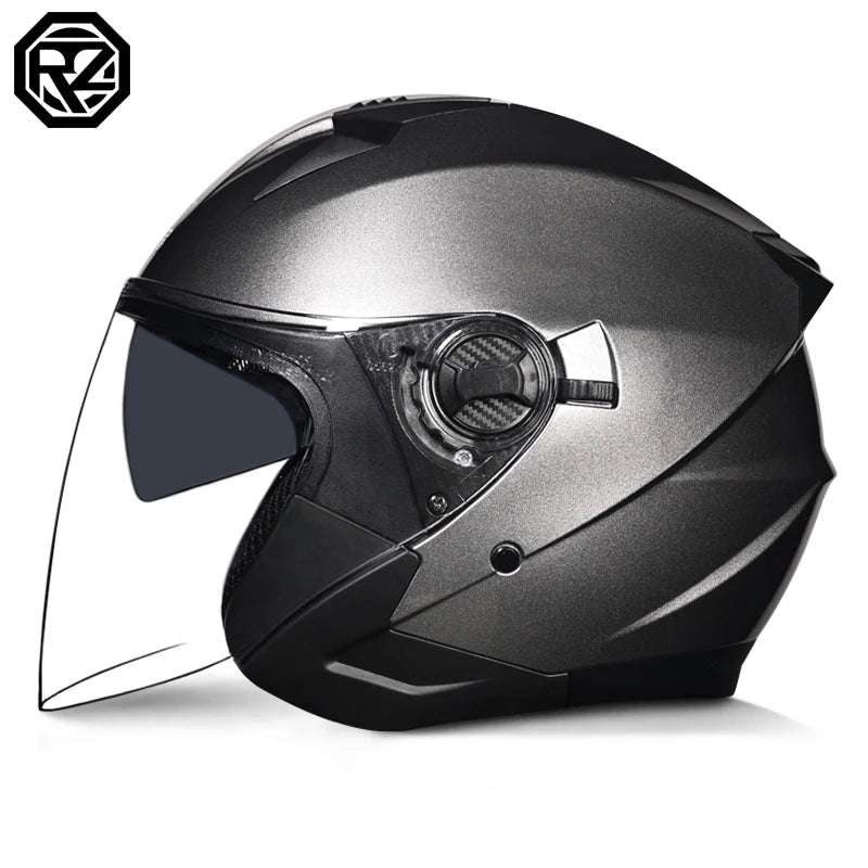 ORZ-705 Latest High Quality Motorcycle Helmet Half Covering Dual Lens Cascos para Motos Male Female Couple Capacetes de Moto