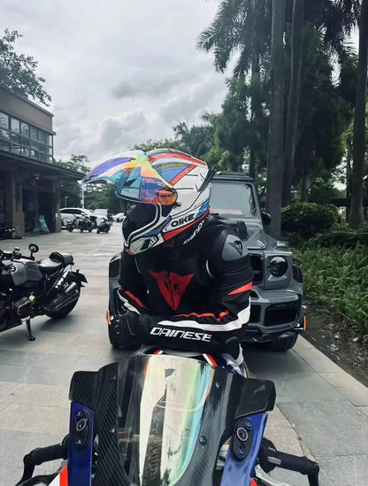 New Spider Motorcycle Helmet Full Face  Long Visor Racing Off-Road Helmet Double Lens Cascos Para Moto Capacete DOT Casco Moto