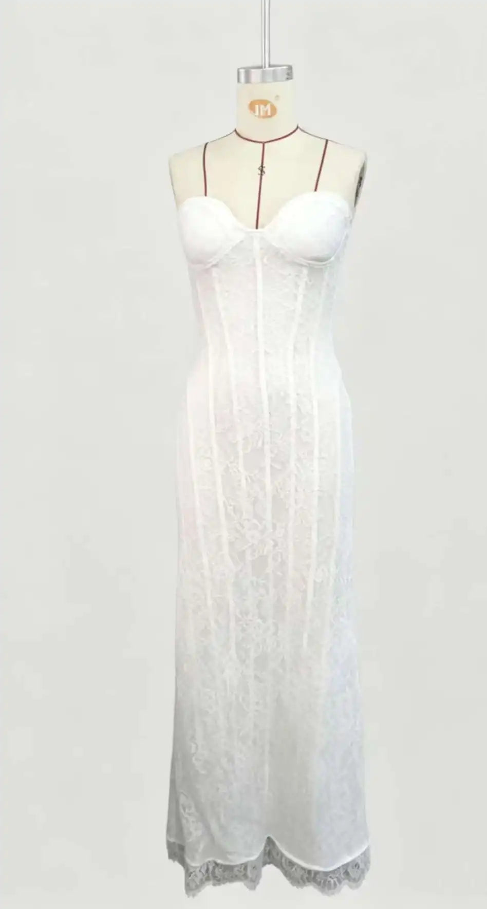 Elegant Women's Strapless Lace Long Dress Sexy Corset Maxi Dresses Summer Evening Party Cocktail Prom Wedding Guest Red Black
