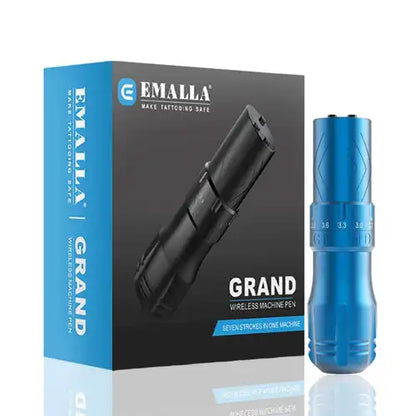 EMALLA GRAND Wireless Tattoo Pen Machine Adjustable 7 Strokes Brushless Motor 1800mAh Tattoo Permanent Makeup Pen Machine Supply