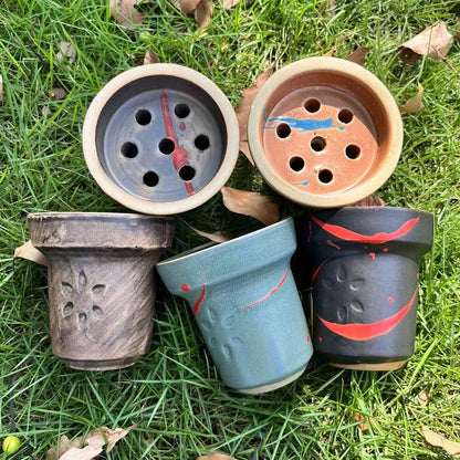 7 Holes Ceramic Tobacco Bowl for Shisha Hookah Chicha Cachimbas Nargile Smoking Accessories