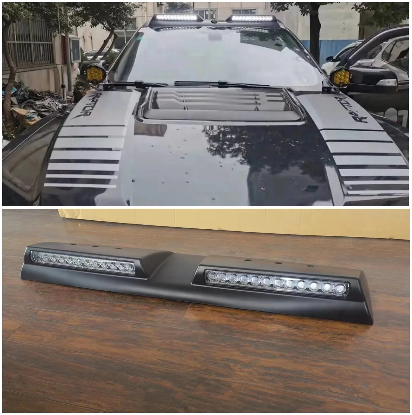 Roof Led Bar Fit For Toyota Hilux Revo Rocco Ford Ranger T6 T7 T8 T9 2012-2024 Pickup Car Exterior Roof Light Bar