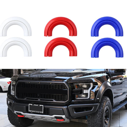 1 Pair Cars Exterior Accessories D-Ring Towing Hook Sleeve For F150 2004-2024 Red D Ring Towing Hook Sleeve