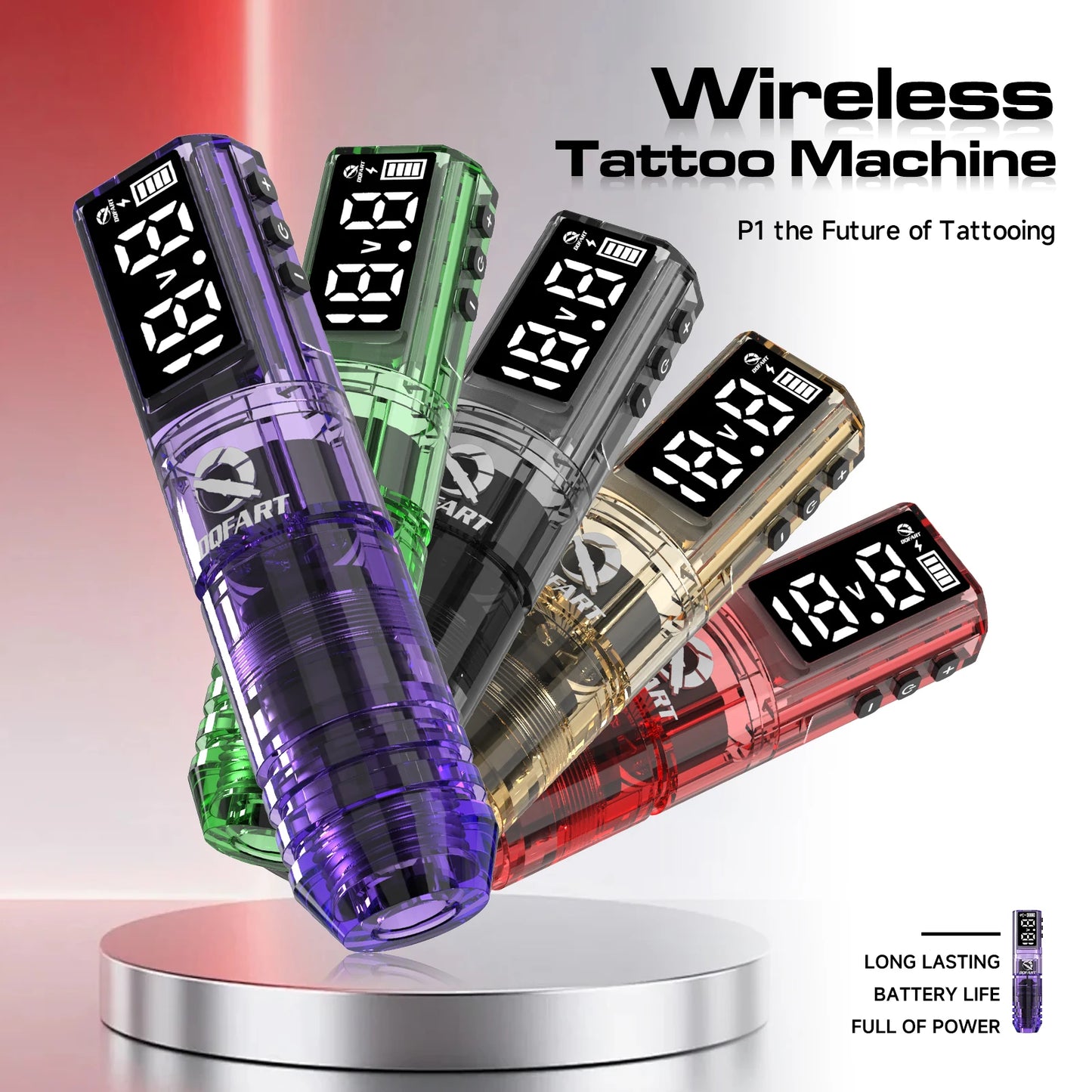 DQFART New Wireless Tattoo Machine Kit Tattoo Needles Tattoo Ink Cups Tattoo Pen Suitable for Tattoo Beginners Tattoo Artists