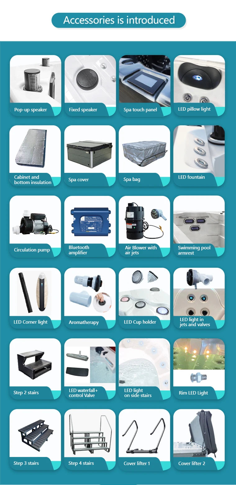 Outdoor Portable Massage Spa, 130 Jet Inflatable Hot Tub Pool, Heated Whirlpool for Couples & Garden Party