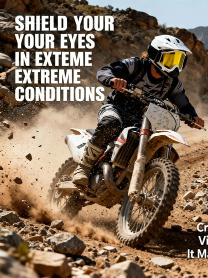 Unisex Motorcycle Goggles Anti Fog Windproof Riding Glasses for Men Women Motocross Dirt Bike ATV MX MTB Ski