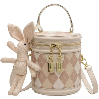 Women's Bag for Women Fashion Luxury Designer Zipper Small Handbags For Women Leather Bucket Shoulder Bag 2023 New Trend Pendant