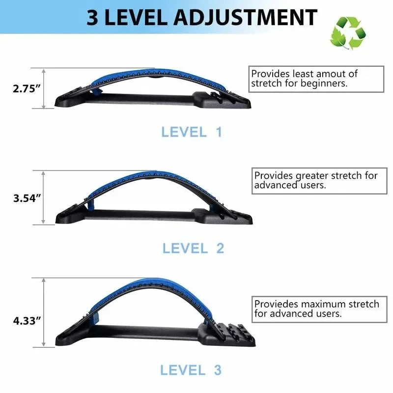 Lumbar Soothing Device, Lumbar Stretching Massager, Yoga Spine Correction, Hump Back Exercise and Stretching Equipment