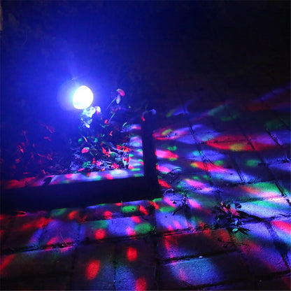 Outdoor Waterproof Solar Spotlights 3LED Colorful Rotatable Solar Projector Lawn Light Solar Landscape Disco Lights