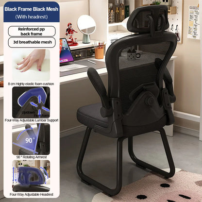 Office Chair Mesh High Back Desk Computer Chairs Dormitory Study Ergonomic Gaming Seats Home Furniture Thickened Seat Cushion
