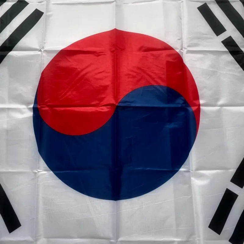 South Korea Flag90x150cmSouth Korea Flag  hanging high quality 100% polyester flag banner decoration