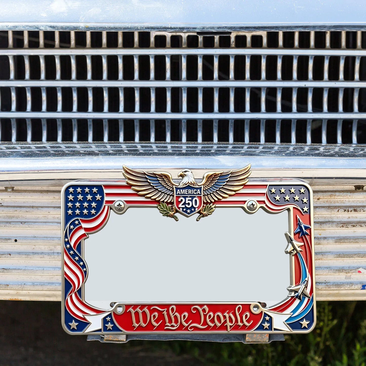 United States 250th Anniversary License Plate Holder Cover Commemorative Patriotic License Plate Cover Fits Standard Size