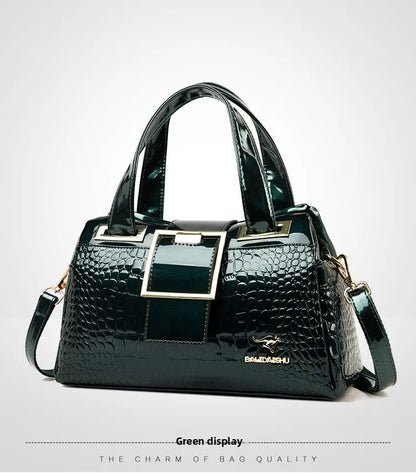 Women's Bag New Style Middle-aged Women's Bag Simple Trendy Single Shoulder Crossbody Bag Fashionable Elegant Handheld Mom Bag