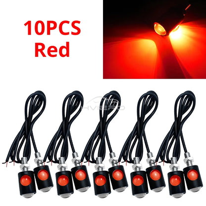 1/2/4/10pc Car Motorcycle Eagle Eye Led Daytime Running Light Super Bright Turn Signal License Plate Tail Reverse Clearance Lamp