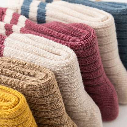 3Pair/Lot Baby Socks Knit Soft Letter Socks Baby Middle Tube Stockings Long Socks for Infant Toddler Boys Baby Girl Accessories