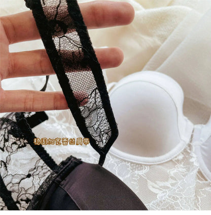 Women Lace Push Up Bra Wireless Thin Cotton Underwire Shaping Bras Anti Sagging Bralette 2 Piece Panty Set Sexy Lingerie S-XL