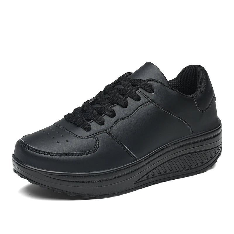 Women Sneakers Fashion Platform Shoes Lace Up Women Casual Flats Shoes Outdoor Lightweight Walking Women Shoes Zapatos De Mujer