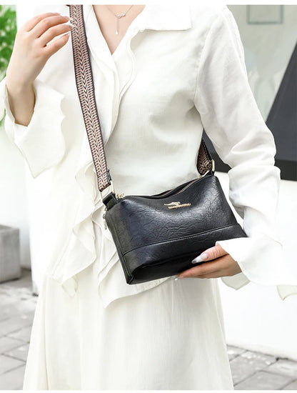 100% Cow Leather High Quality Handbag Purse Women Bag Trend Luxury Designer Shoulder Crossbody Sac Ladies Branded Fashion Totes