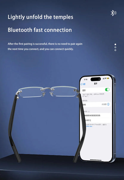 Smart Bluetooth Glasses Wireless Headphones Polarized Glasses Super Long Standby Call Audio Voice Assistant Smart Glasses