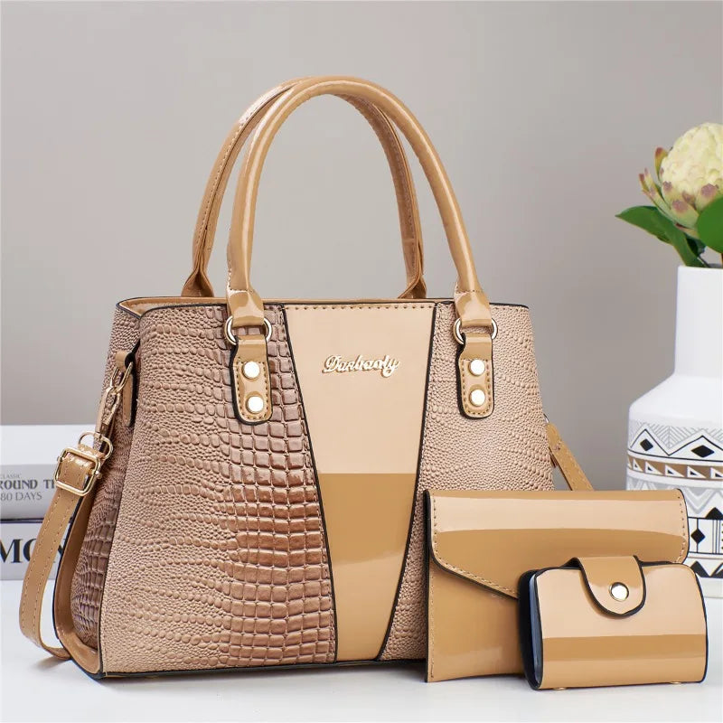 3Piece Set Casual Tote Bags Large Capacity Shoulder Bag Waterproof  Designer Female Handbag Simple Fashion Messenger Bags