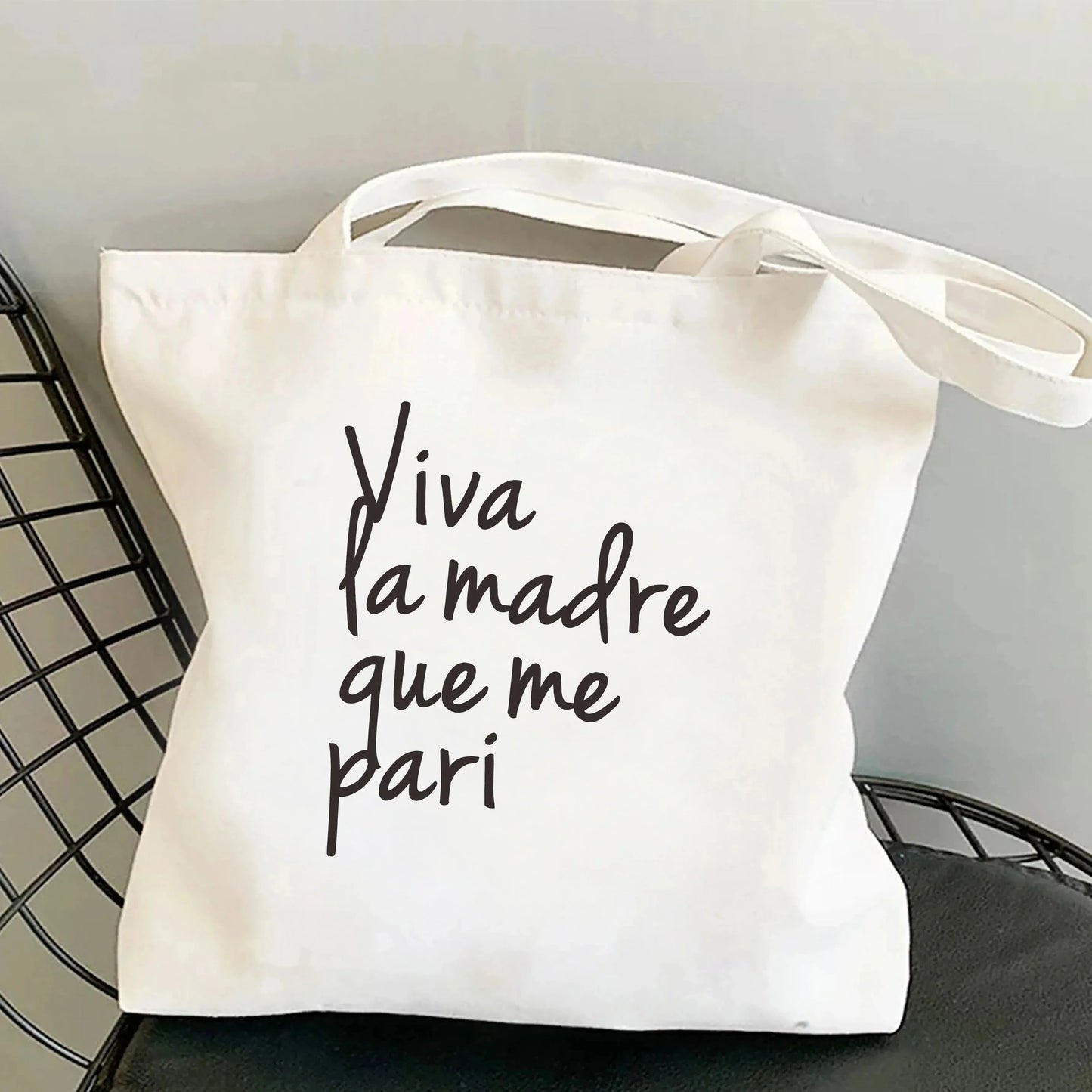 Spanish Women Shoulder Bag Graphic Harajuku Shopper Bags Large Capacity Canvas Tote Handbag No Zipper Eco Casual Girl Handbags
