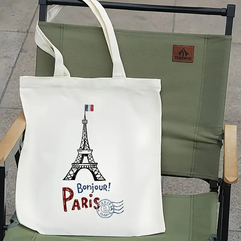 Paris Travel Tote Bag for Women Shoulder Bag with Eiffel Tower  Bag Travel Bag Parisian Themed Design Sturdy Construction