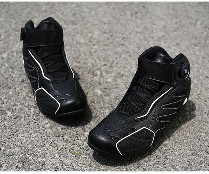 PU Leather Motorcycle Riding Boots for Men And Women Breathable Four-Season Motocross Motorbike Boots