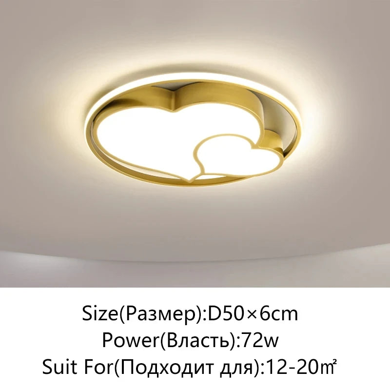 Modern LED Ceiling Light Minimalist Bedroom Lamp Home Decor Ceiling Chandelier Children's Room Lustre Living Room Lights Fixture