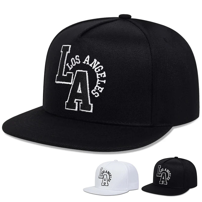 Letter Embroidery Baseball Cap Los Angeles Hip Hop Snapback Hat for Men Women Adult Sports Leisure Caps Outdoor Travel Sun Hats